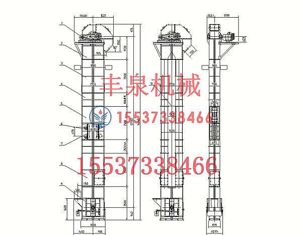 TH500環鏈鬥式提升機圖紙