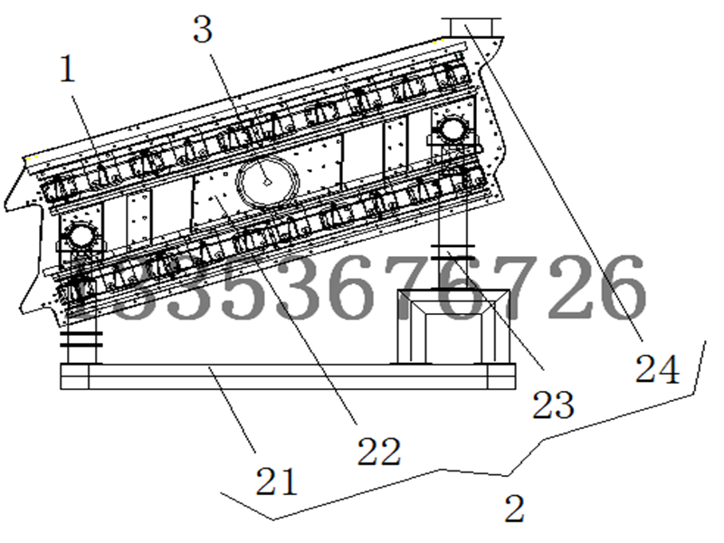 氧化鋁細粉沸騰弛張篩工作原理特點特性廠家介紹結構（gòu）圖